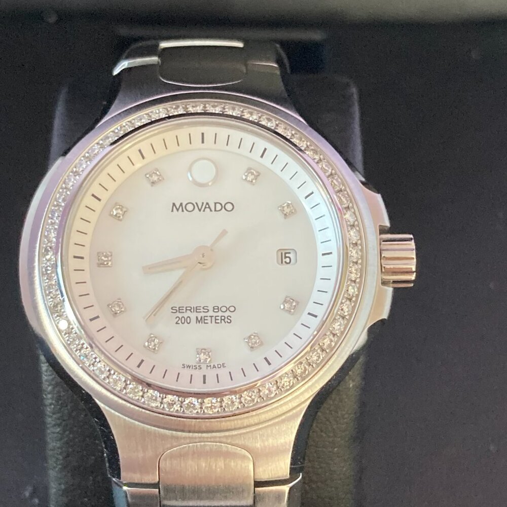 Women Movado Diamond Watch 800 Series Performance - Picture 2 of 10